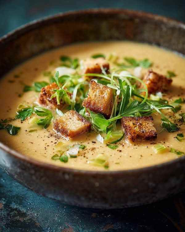 Mosterdsoep met prei